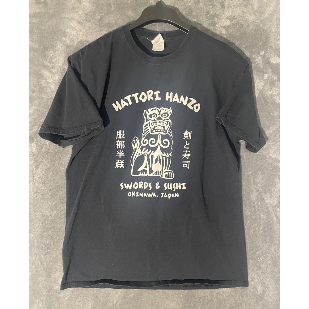 Jerzees Hattori Hanzo Swords & Sushi Kill Bill Graphic T-Shirt Black Large